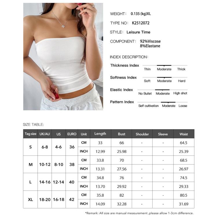 Top aderente in maglia senza spalline tinta unita