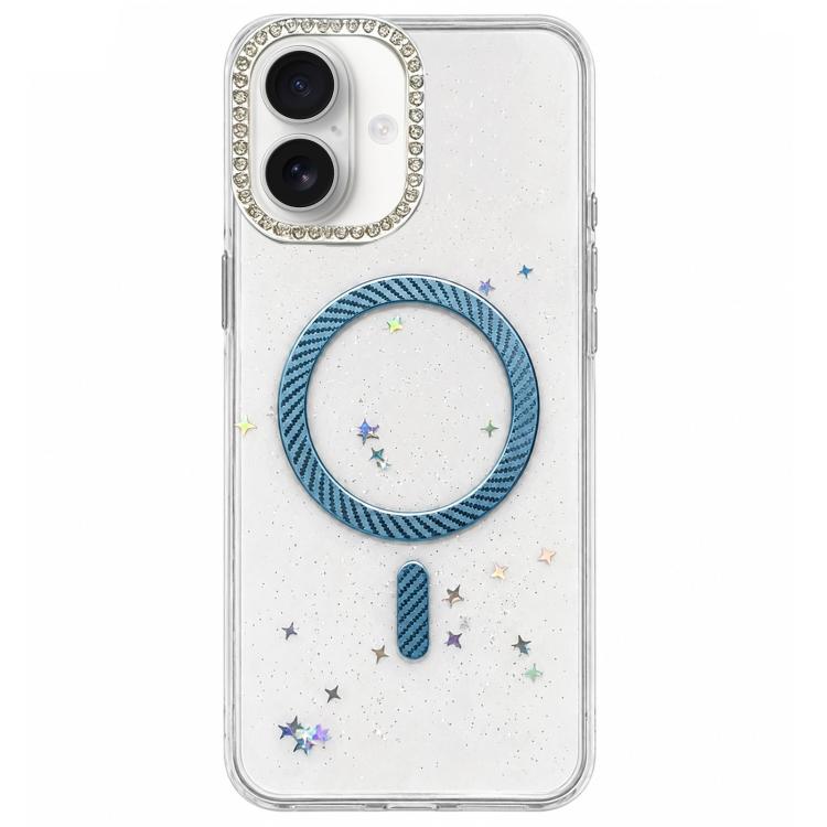 Custodia magnetica glitterata per iPhone 15 e 16