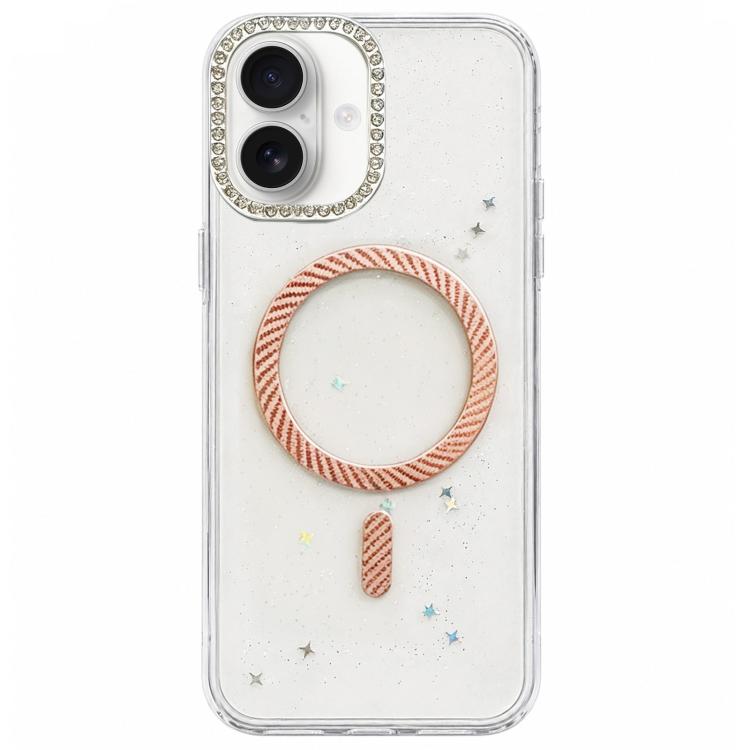 Custodia magnetica glitterata per iPhone 15 e 16