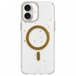 Custodia magnetica glitterata per iPhone 15 e 16