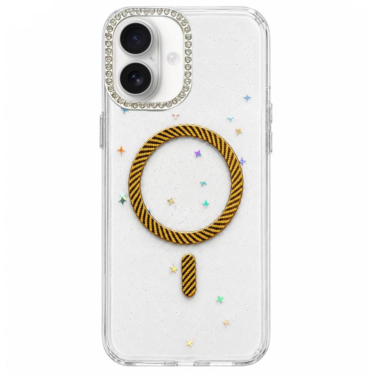 Custodia magnetica glitterata per iPhone 15 e 16