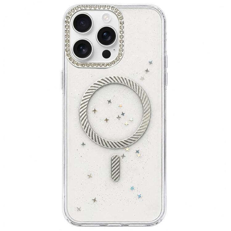 Custodia magnetica glitterata per iPhone 15 e 16