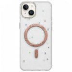 Custodia magnetica glitterata per iPhone 15 e 16