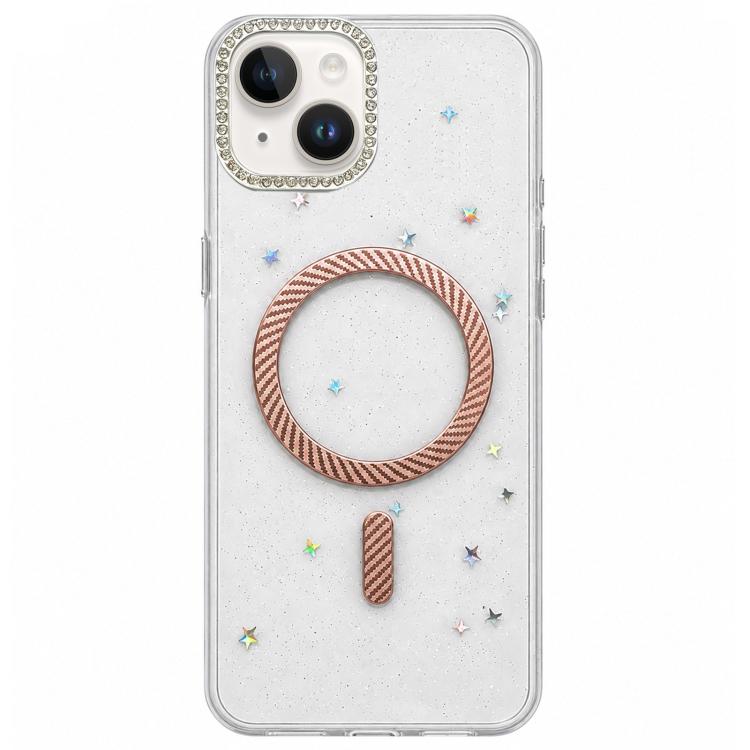 Custodia magnetica glitterata per iPhone 14 e 15