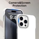 Custodia ibrida in PC e TPU satinato per iPhone 15 Pro