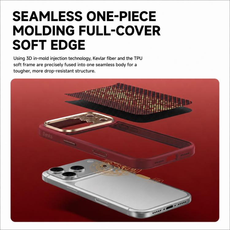 Custodia magnetica Benks Y3 in fibra di Kevlar per iPhone 17 Pro