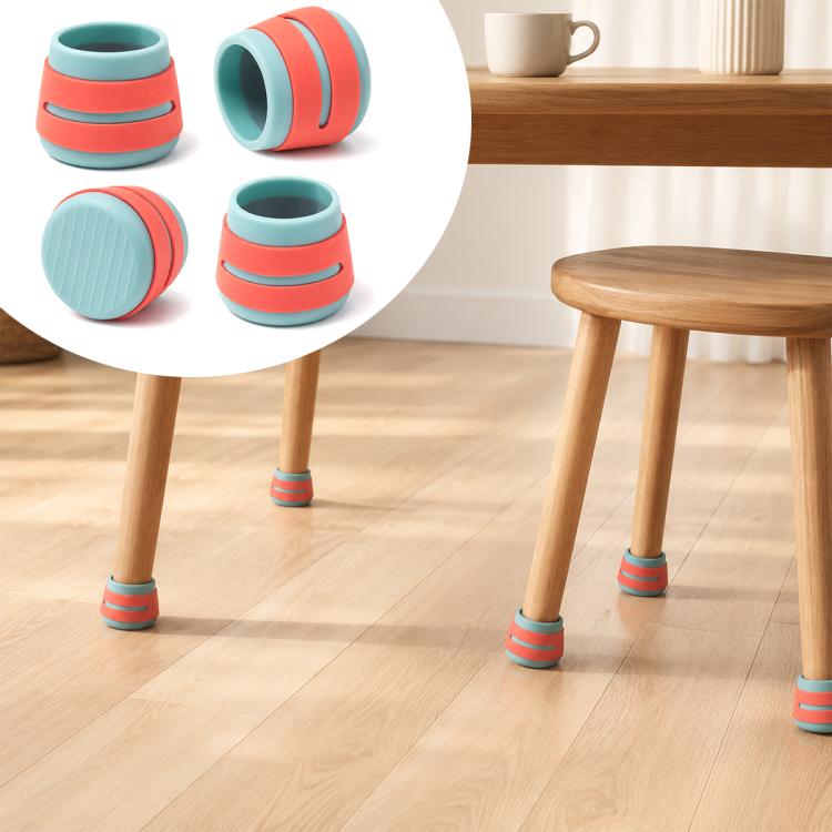 Set di 4 tappi antiscivolo in silicone per gambe mobili