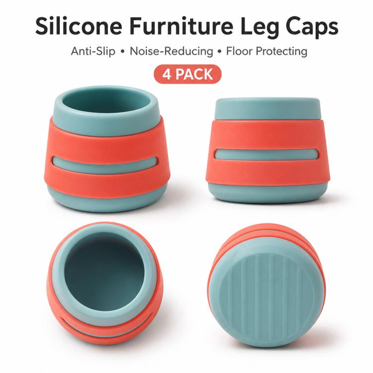 Set di 4 tappi antiscivolo in silicone per gambe mobili