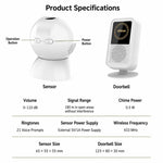 Campanello wireless doppio vetro con sensore magnetico ricaricabi