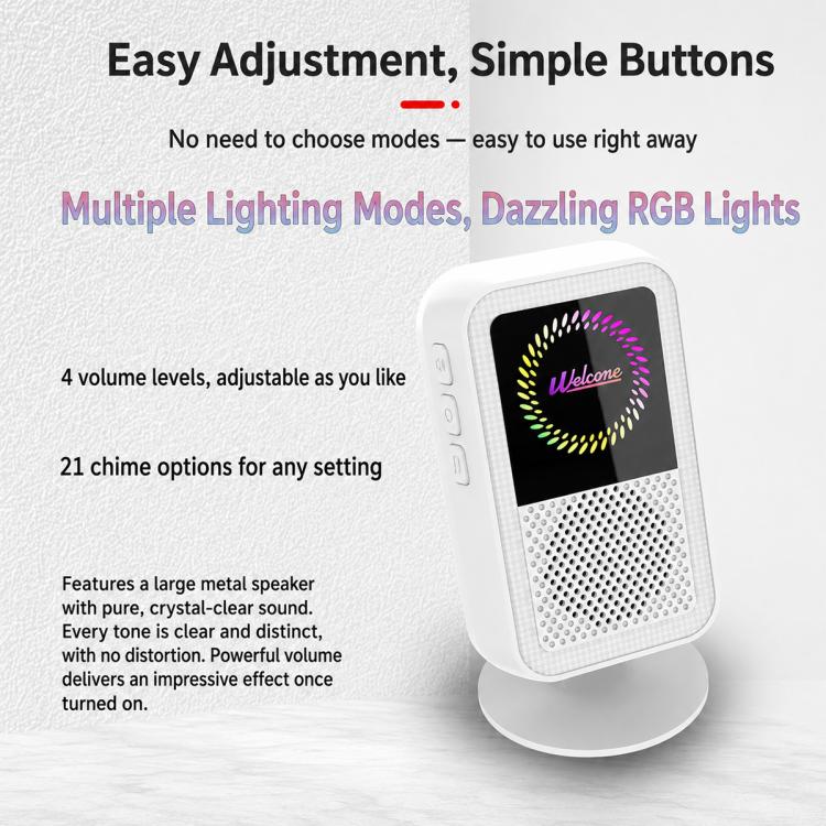 Campanello wireless doppio vetro con sensore magnetico ricaricabi