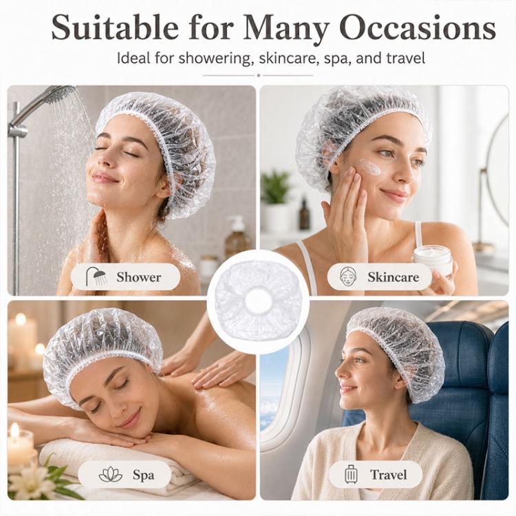 Cuffie da doccia monouso impermeabili 100 pezzi