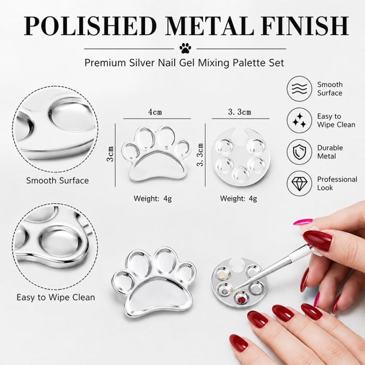 Tavolozza per miscelare nail art 2 pezzi