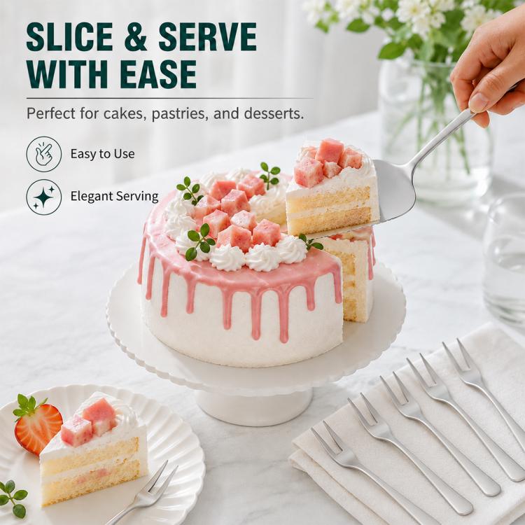 Set paletta per torte in acciaio inox LsCook