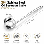 Cucchiaio separatore olio in acciaio inox 27 cm