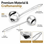 Cucchiaio separatore olio in acciaio inox 27 cm