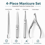 Set manicure 4 pezzi in acciaio inossidabile