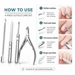 Set manicure 4 pezzi in acciaio inossidabile