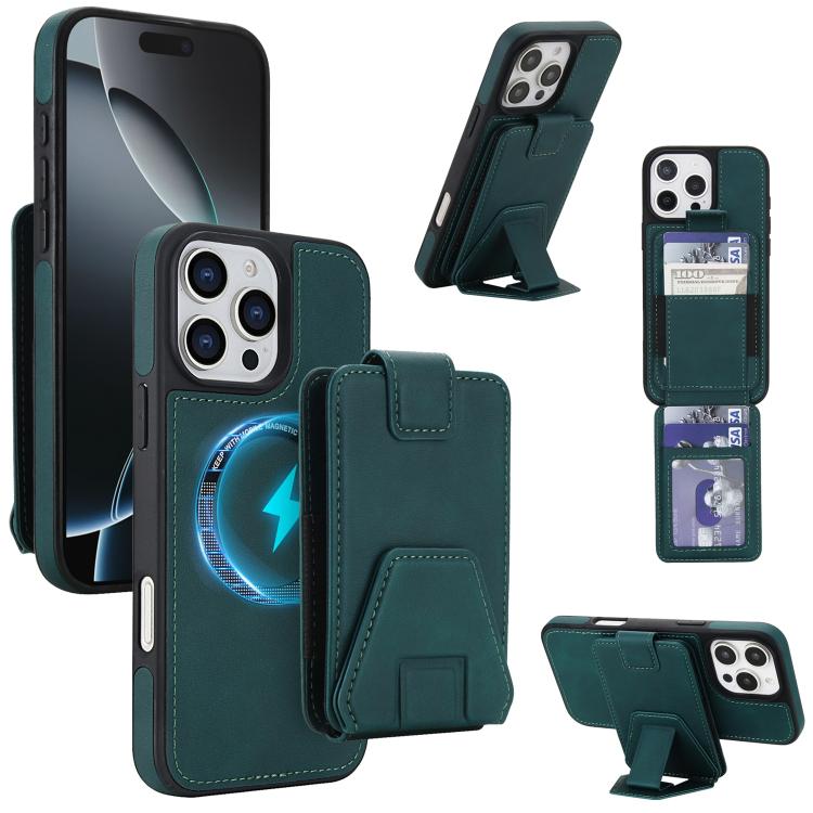 Custodia portafoglio magnetica RFID per iPhone 16 Pro Max