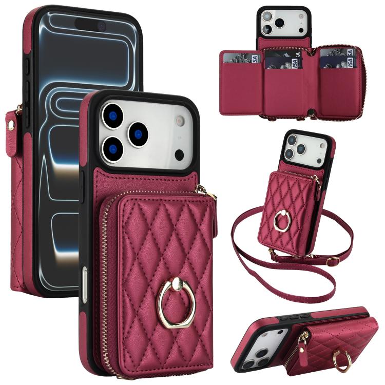 Portafoglio con cerniera e protezione RFID per iPhone 17 Pro Max