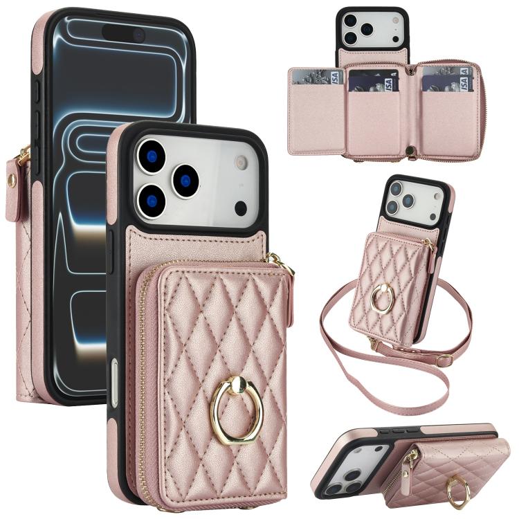Portafoglio con cerniera e protezione RFID per iPhone 17 Pro Max