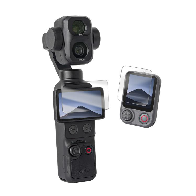 Pellicola protettiva in vetro temperato Sunnylife per DJI Osmo Pocket 4P / 4 / 3, Screen & Remote Film 2 Sets, Screen & Remote Film, Screen Film 2pcs, Screen Film