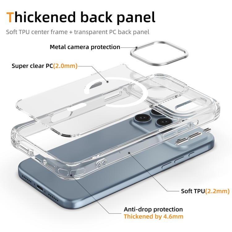 Custodia ibrida PC TPU con magnete per iPhone 17 Pro Max