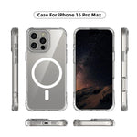 Custodia ibrida PC TPU con magnete per iPhone 16 Pro Max