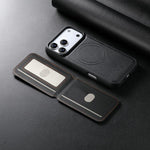 Custodia portafoglio magnetica con porta carte per iPhone 16 Plus