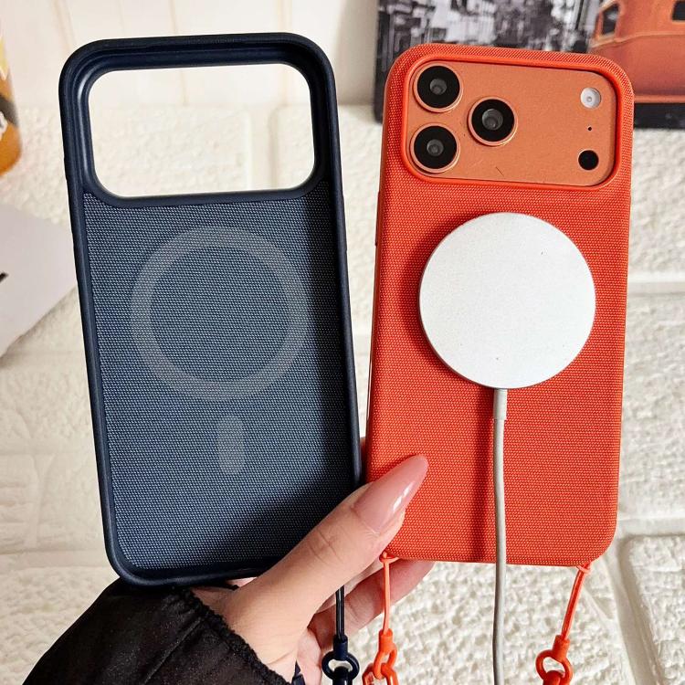 Custodia magnetica in tessuto tecnico per iPhone 16 Plus