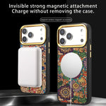 Custodia magnetica con motivo etnico per iPhone 17 Pro Max