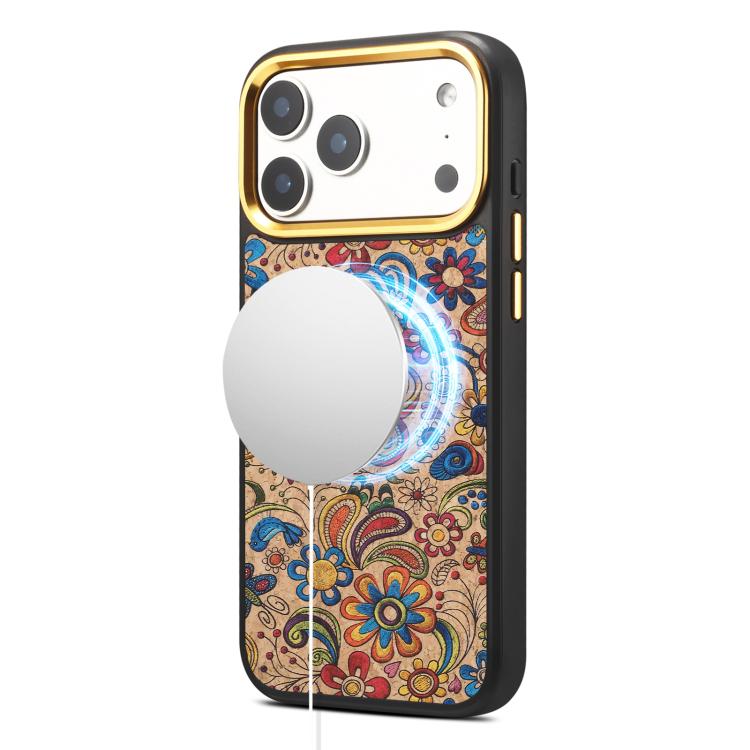 Custodia magnetica con motivo etnico per iPhone 17 Pro Max