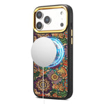 Custodia magnetica con motivo etnico per iPhone 17 Pro Max