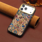 Custodia magnetica con motivo etnico per iPhone 15 Pro Max