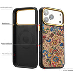 Custodia magnetica con motivo etnico per iPhone 15 Pro Max
