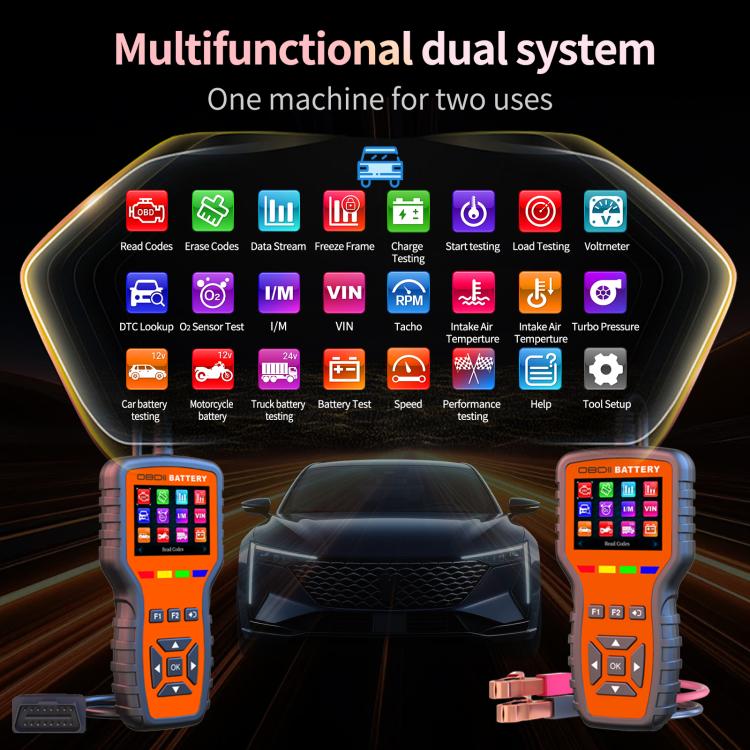 K2 Pro Strumento diagnostico OBDII auto con tester batteria