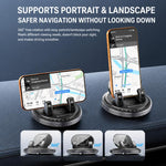 Supporto auto universale per telefono con ventosa e base girevole