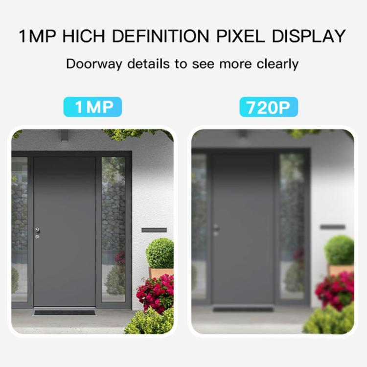 Videocitofono intelligente HD 1 MP con sensore PIR e audio