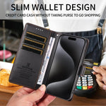 Custodia portafoglio in ecopelle vegana per iPhone 13 Pro Max