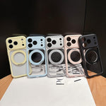 Custodia TPU con supporto rotante per iPhone 16 Pro