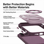 Custodia magnetica per iPhone 18 Pro con supporto antiscivolo