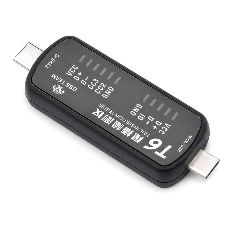 Tester per porte di ricarica OSS T6 e T7 con spia blu