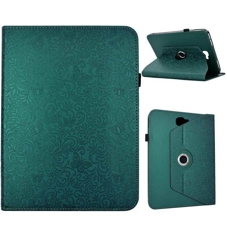 Custodia tablet smart in ecopelle con motivo a farfalla girevole per Galaxy Tab