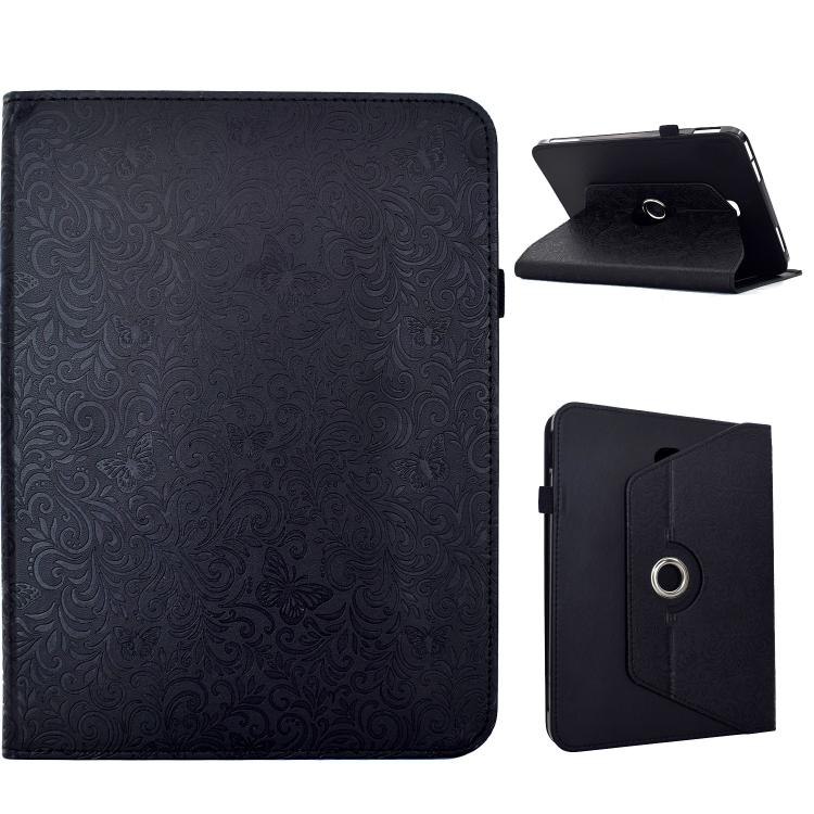 Custodia tablet smart in ecopelle con motivo a farfalla girevole per Galaxy Tab