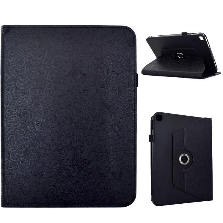 Custodia tablet smart in ecopelle con motivo a farfalla girevole per Galaxy Tab