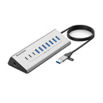 Docking station USB-C multifunzione 10 porte in alluminio