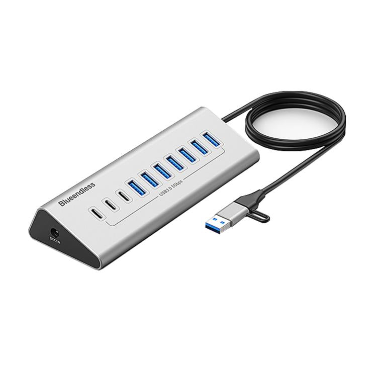 Docking station USB-C multifunzione 10 porte in alluminio