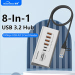 Docking station HU806 con 8 porte USB-C e Type-C