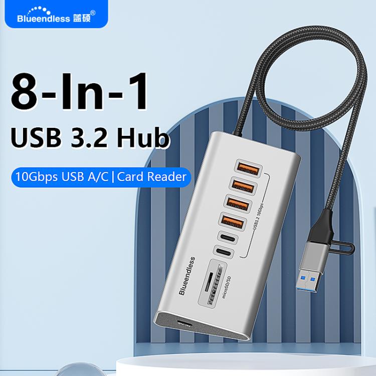Docking station HU806 con 8 porte USB-C e Type-C