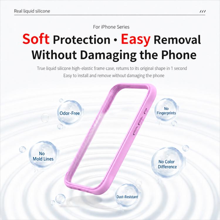 Cornice protettiva in silicone per iPhone 16