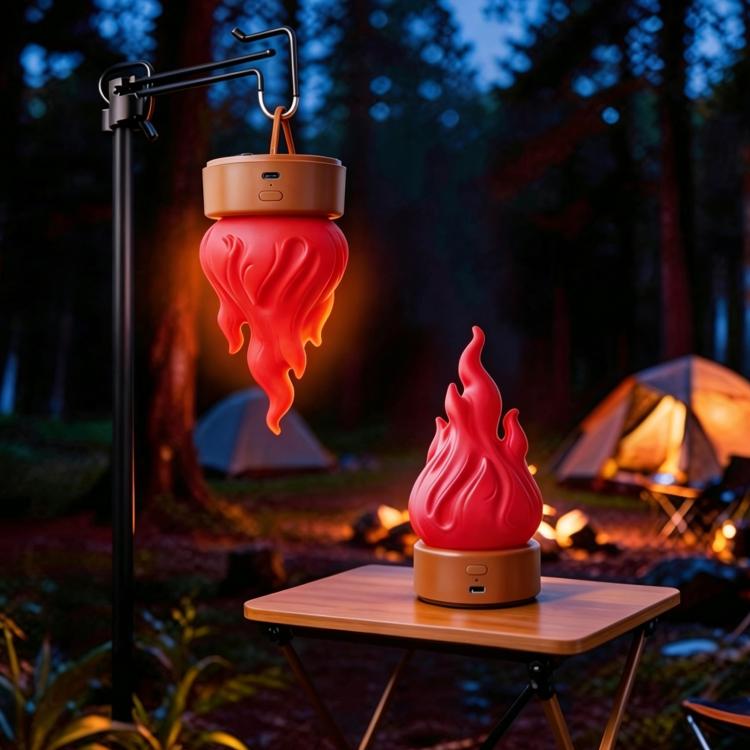 Lampada LED con effetto fiamma simulata e timer 15 min